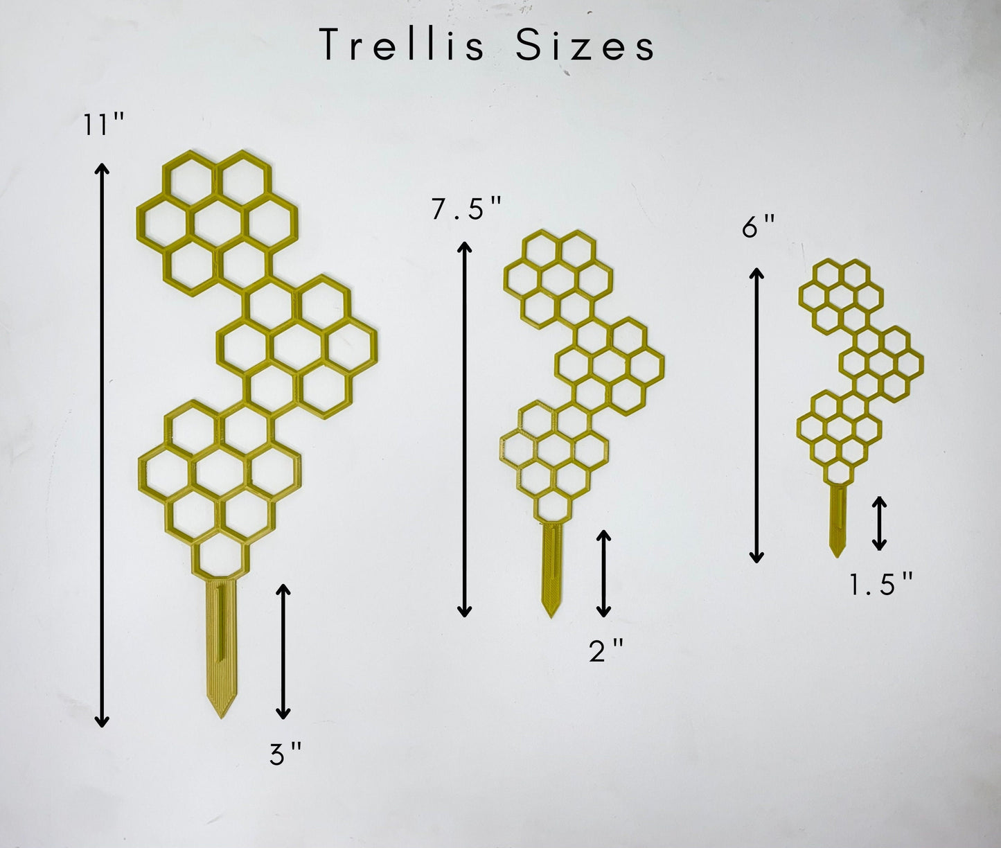 Hexagon Plant Trellis / Geometric 2D Moss Pole / Totem / Plant Support Stake by OrchidBox