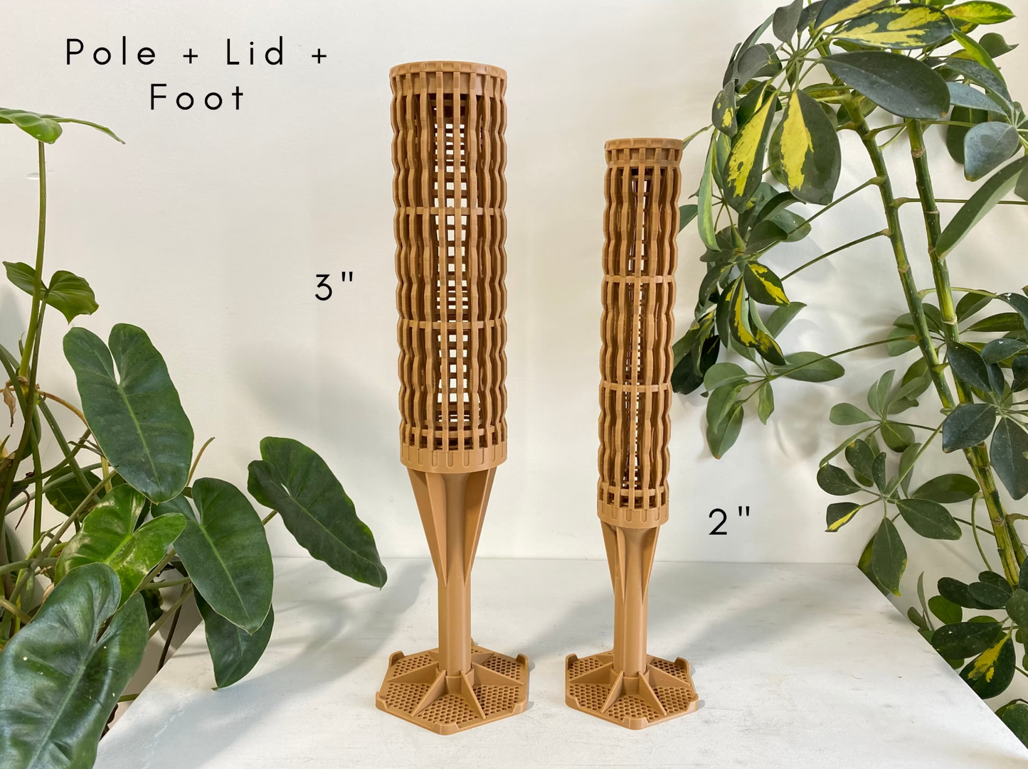4.0″Φ/XXL Pro Series Plant Poles: Enhance Your Space with the Ultra-Sturdy Extendable Boho Designer Moss Pole by OrchidBox